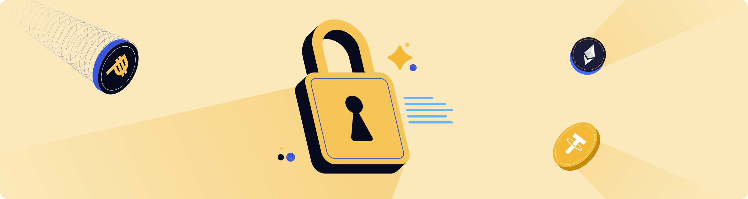 Security lock illustration